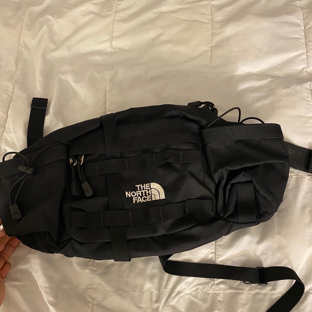 Black The North face fanny pack